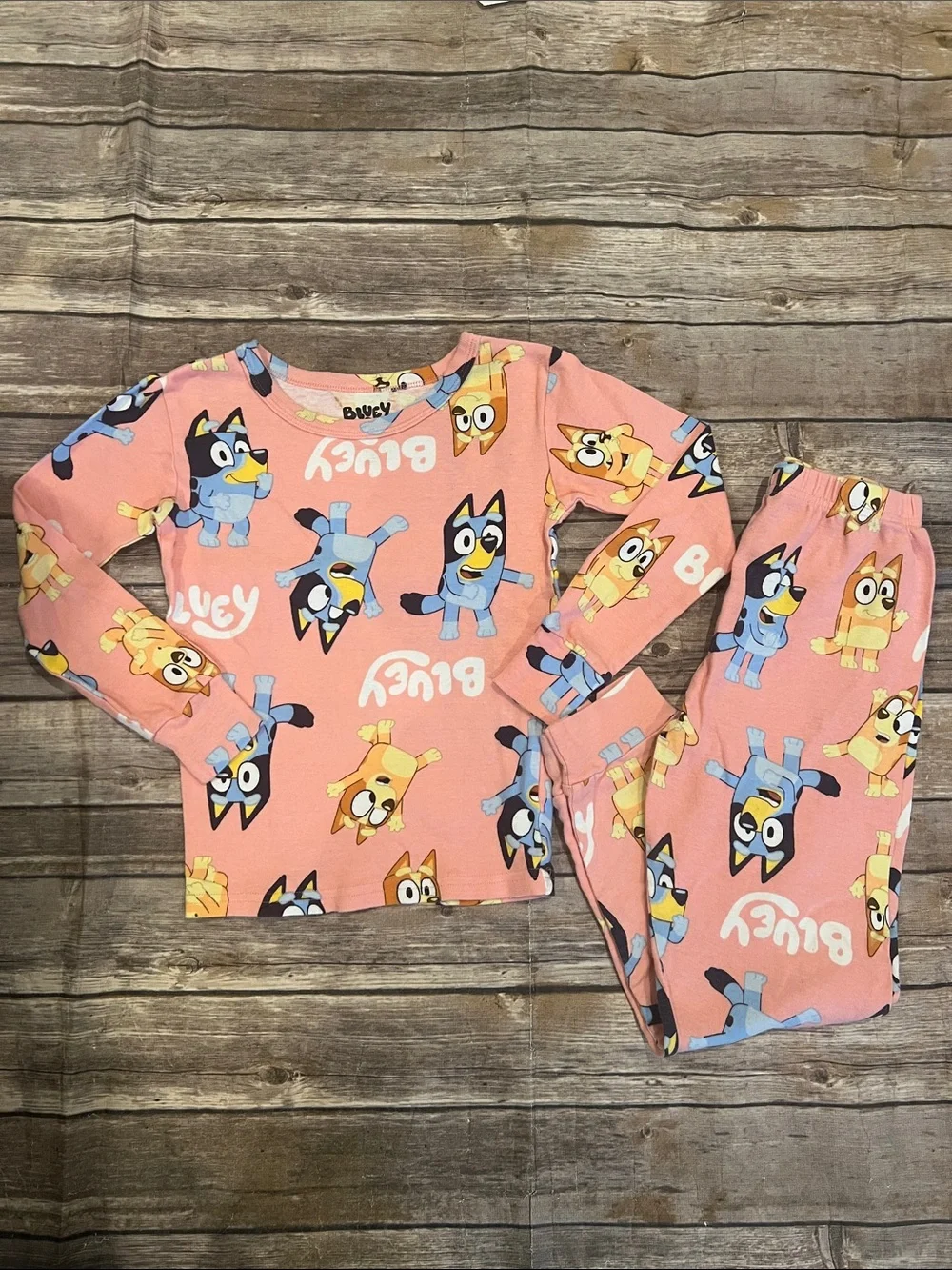 Bluey Girls Size 8 Pink Bluey & Bingo Pajamas